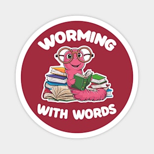 Worming With Words - Bookworm Magnet